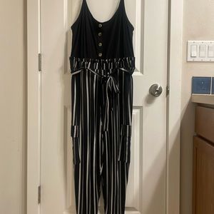 Brand new NOBO striped jumpsuit